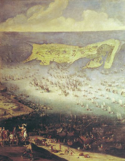 The Lifting of the Siege of the Ile de Re, 8th November 1627 by French School